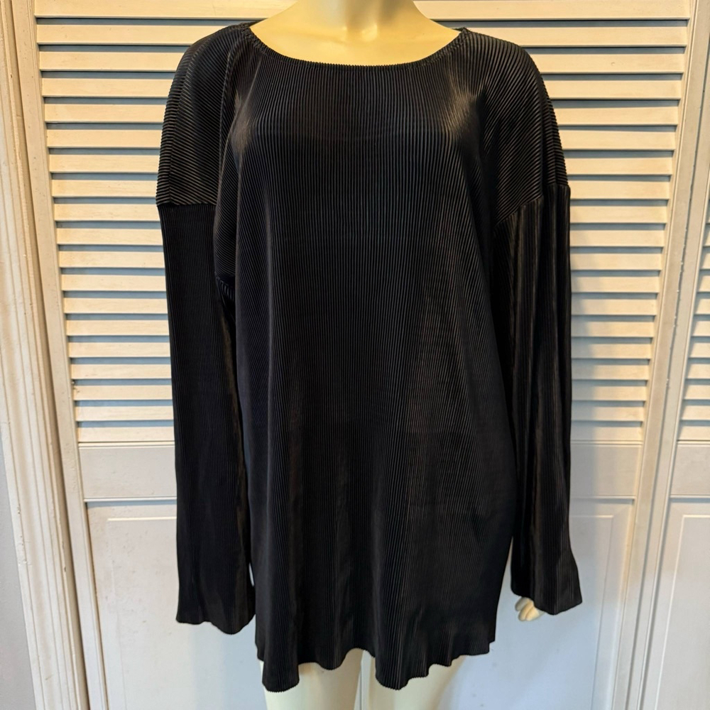 Women's Michael K Company Black Long Sleeve Blouse Size L